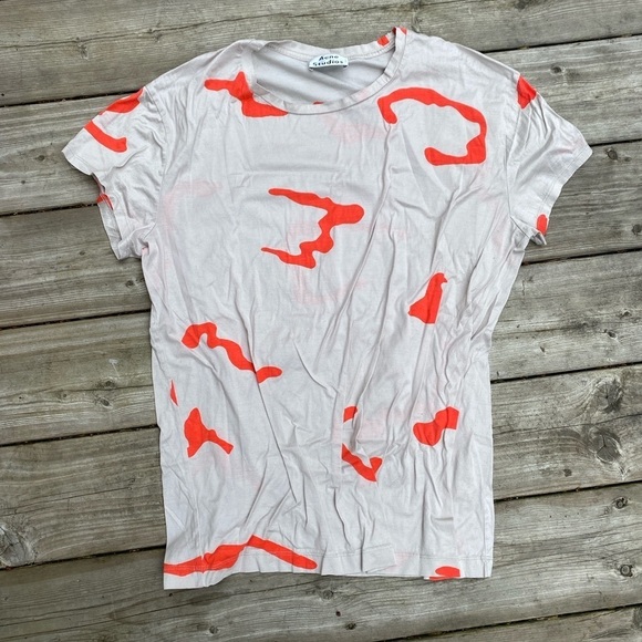 2014 Acne Studios Fine Print T Shirt Large - Picture 1 of 6
